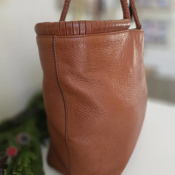 Tory Burch Brown Leather Tote Bag - Picture 9 of 13